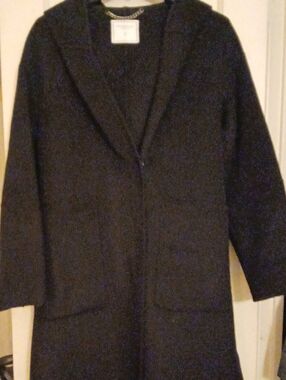 Belle And Bloom Black Hooded Long Trench Coat - Women